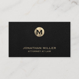 署名金ゴールドモノグラム法的プロフェッショナル 名刺