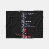 署名2024 President Patriotic American Flag U フリースブランケット (正面(横))