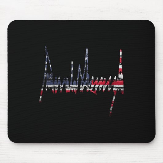 署名2024 President Patriotic American Flag U マウスパッド (正面)