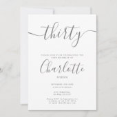 署名30th誕生日 招待状 (正面)
