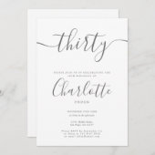 署名30th誕生日 招待状 (正面/裏面)