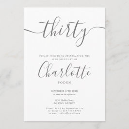 署名30th誕生日 招待状