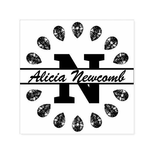 署名、ダイヤモンドおよびモノグラム セルフインキングスタンプ (デザイン)