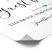 署名Ourゲストボードウェディングレセプションレモンの看板 ポスター (角)