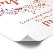 署名Our Pumpkin's 結婚婚約ゲストブック ポスター (角)