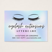 署名UVグロスホログラフィックラッシュアフターケアカード (正面)