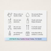 署名UVグロスホログラフィックラッシュアフターケアカード (裏面)