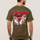 罷業者のボーリングをするワイシャツ Tシャツ (裏面)