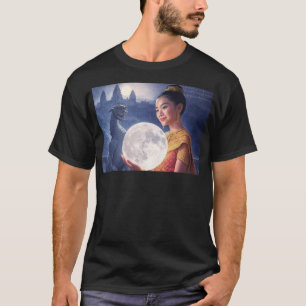 羅胡が月を食いつぶす Tシャツ