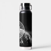 羅針星エンブレムモノグラムのドラマチックな山 ウォーターボトル (背面)