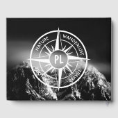 羅針星エンブレムモノグラムのドラマチックな山 ゲストブック (裏面)