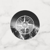 羅針星エンブレムモノグラムのドラマチックな山 コンフェッティ (スモール正面)