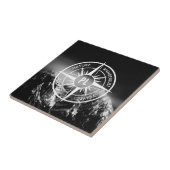 羅針星エンブレムモノグラムのドラマチックな山 タイル (側面)