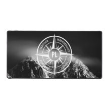 羅針星エンブレムモノグラムのドラマチックな山