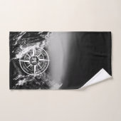 羅針星エンブレムモノグラムのドラマチックな山 バスタオルセット (ハンドタオル)