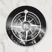 羅針星エンブレムモノグラムのドラマチックな山 フェイバータグ (正面)