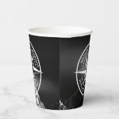 羅針星エンブレムモノグラムのドラマチックな山 紙コップ (右)