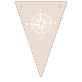 羅針盤と世界地図の飛行機ハート卒業 バンティングフラッグ (第2の旗)