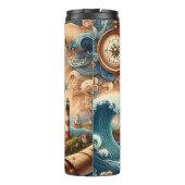 羅針盤と波を使った海賊船 タンブラー (裏面)