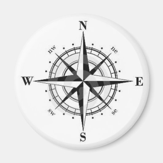 羅針盤バラ マグネット (正面)