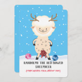 羊いけなトナカイ編み物クロシェ シーズンカード (正面/裏面)