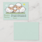 羊おむつラッフルチケット プレイスカード (正面/裏面)