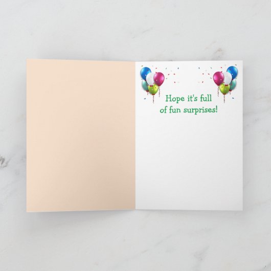 羊おもしろいとヤギの誕生日 カード (内部)