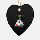 羊おもしろいのクリスマスツリー |クリスマスギフト セラミックオーナメント (左)