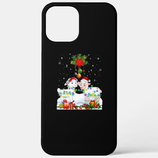 羊おもしろいのクリスマスツリー |クリスマスギフト Case-Mate iPhoneケース (裏面)