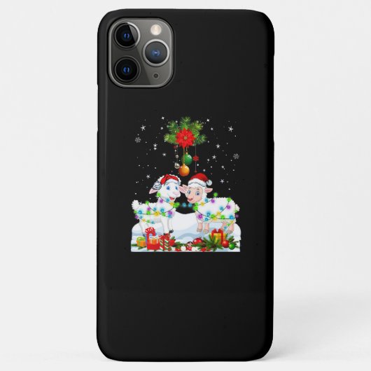 羊おもしろいのクリスマスツリー |クリスマスギフト Case-Mate iPhoneケース (裏面)