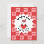 羊おもしろいの子ども教室バレンタインデー シーズンカード (正面)