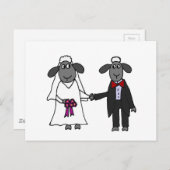 羊おもしろいの結婚漫画 ポストカード (正面/裏面)