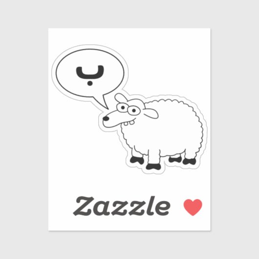 羊おもしろいはBa Bをアラビア語で語る シール (シート)