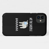 羊おもしろいを隠す |シプル着用顔マスク Case-Mate iPhoneケース (裏面(横))