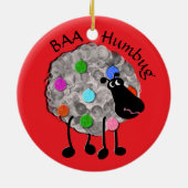 羊おもしろいオーナメント セラミックオーナメント (裏面)