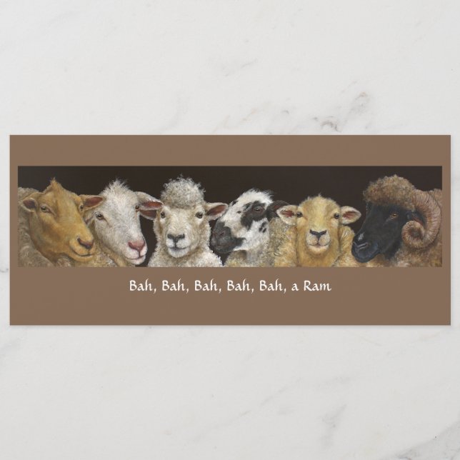 羊おもしろいカード (正面)