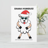 羊おもしろいスクルージュバハマバクリスマス シーズンカード (スタンド正面)