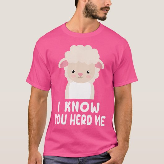 羊おもしろい私は知っている私にかわいい羊の恋人Sh Tシャツ (正面)