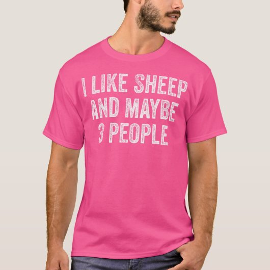 羊おもしろい羊の愛好家 Tシャツ (正面)