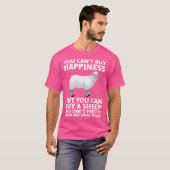 羊おもしろい群れ羊農家 Tシャツ (正面フル)