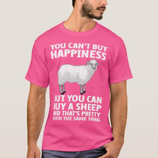 羊おもしろい群れ羊農家 Tシャツ (正面)