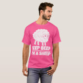 羊おもしろい農家ビープ音I'M A Sheep Tシャツ (正面フル)