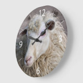 羊おもしろい ラージ壁時計 (傾斜)