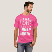 羊おもしろいIアニマルラム農家ファーム Tシャツ (正面フル)
