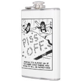 羊が信じメッセージを持つパラシュート フラスク (左)