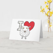 羊が大好き カード (黄色い花)