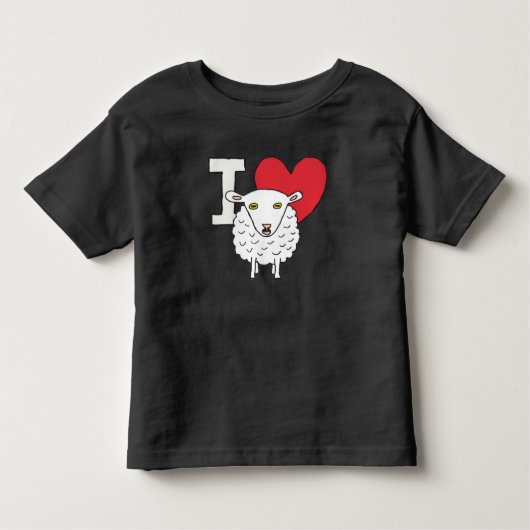 羊が大好き トドラーTシャツ (正面)
