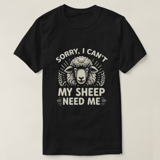 羊が私を必要とせずにすまない Tシャツ (デザイン正面)