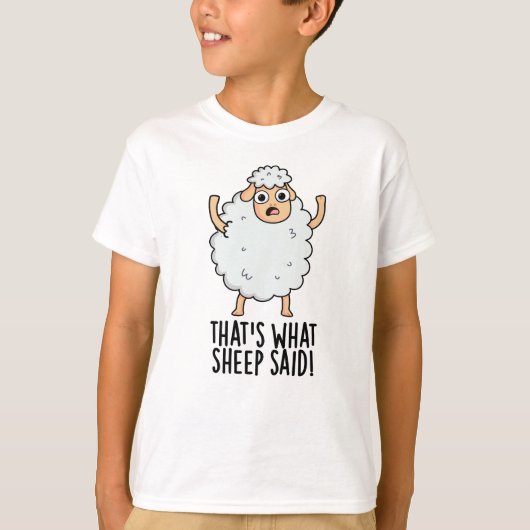 羊が言ったってばよ 面白い動物のパロディ Tシャツ (正面)