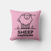 羊が起こるおもしろい羊の装飾用クッションギフト クッション (正面)